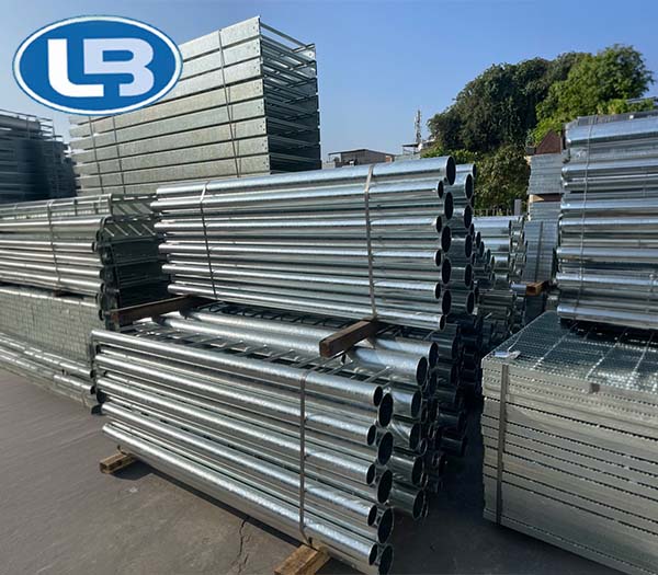 Galvanized bridge guardrail