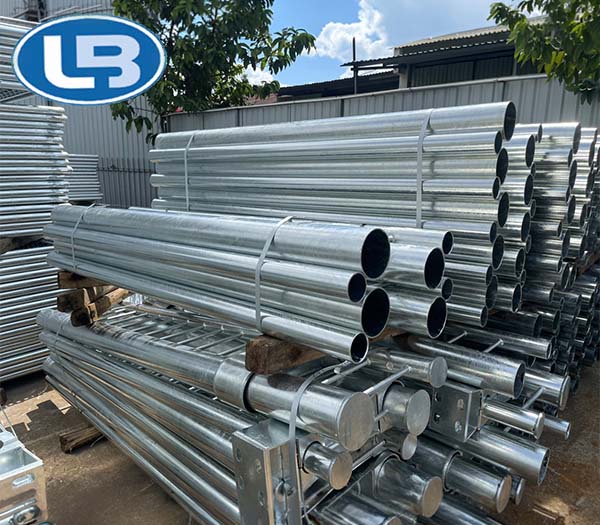 Galvanized bridge guardrail