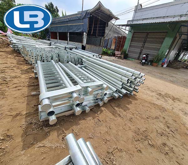 Galvanized bridge guardrail