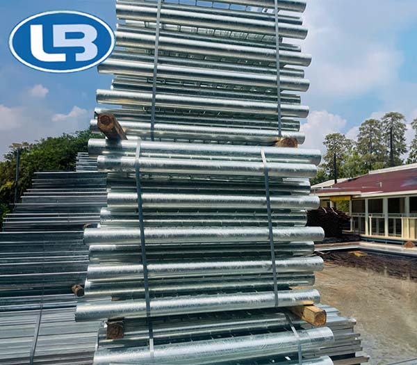 Galvanized bridge guardrail